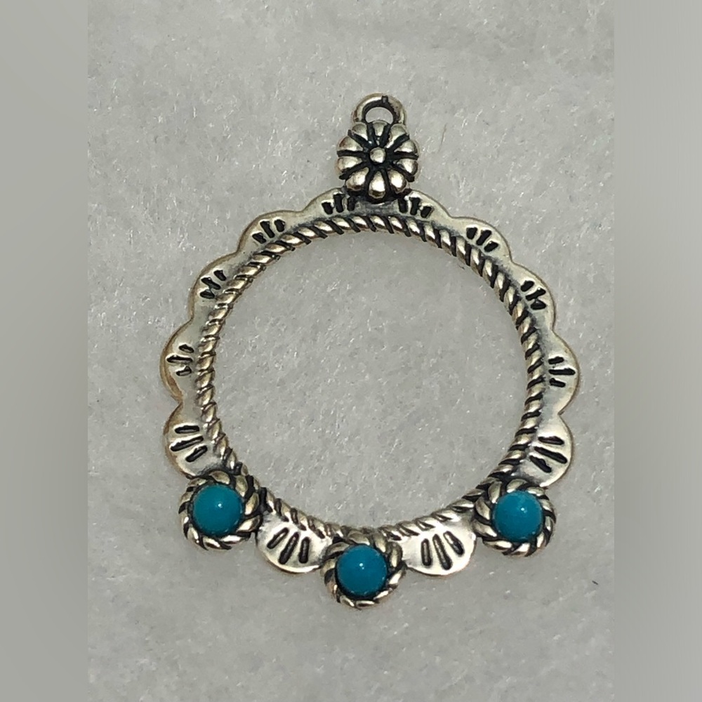 Carolyn Pollack Sterling Silver Turquoise  Pendant